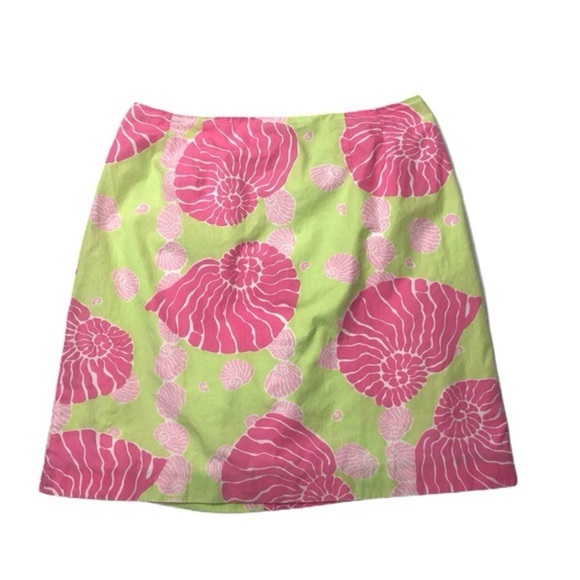Lilly Pulitzer Pink and Green Women's Skirt size 8 - Picture 2 of 5